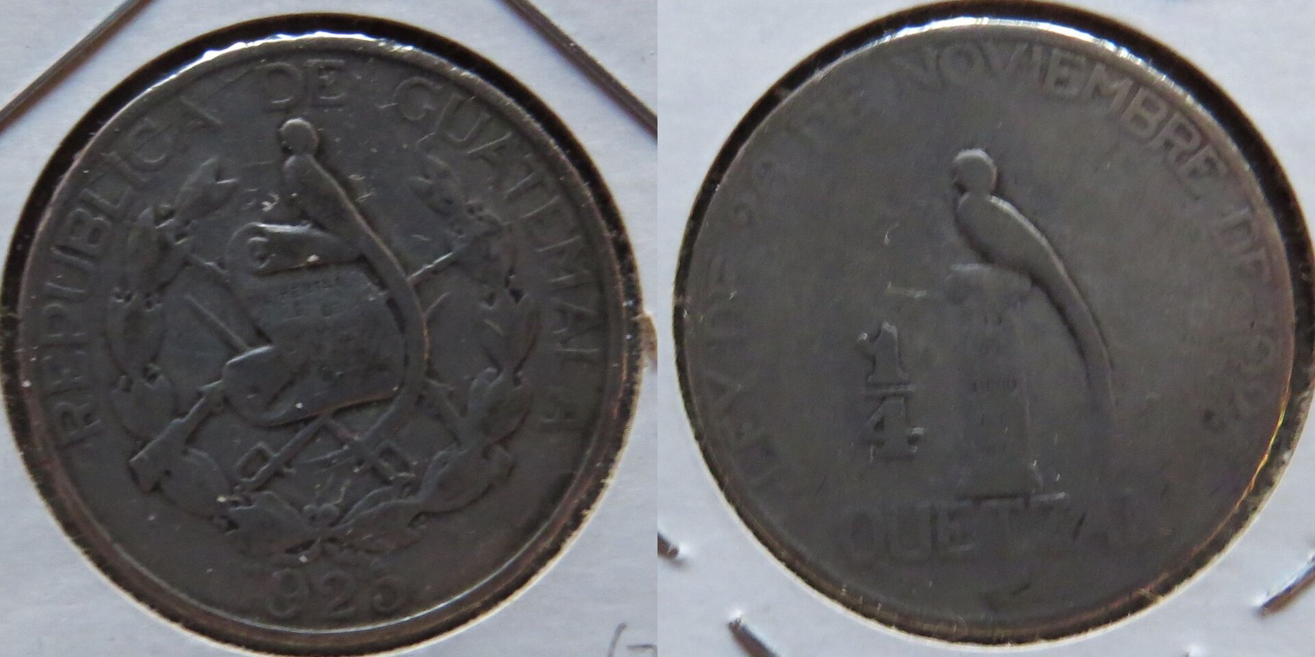 Guatemala 1:4 Quetzal 1925.jpg