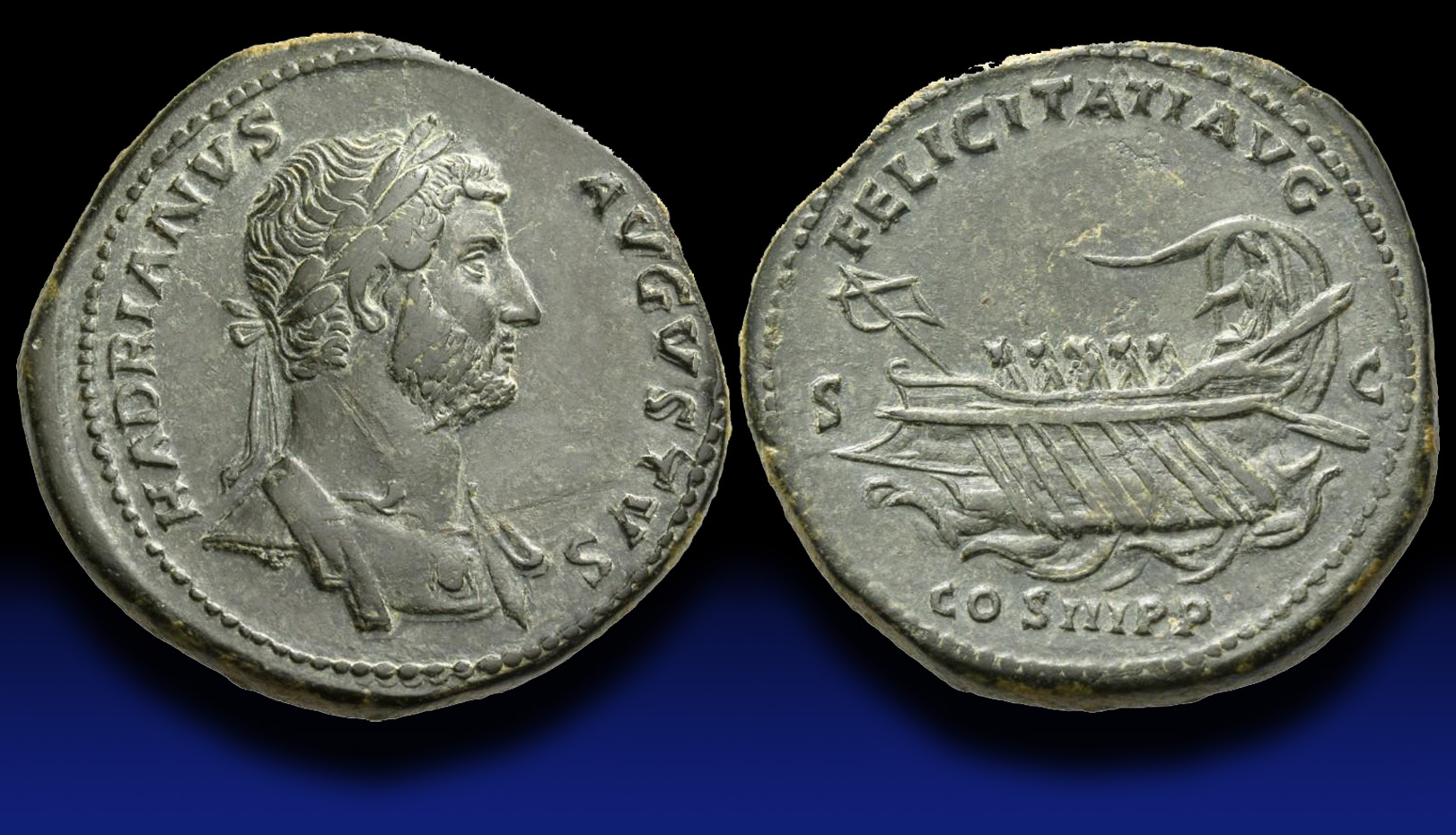 H5 - Hadrian AE sestertius Galley.jpg
