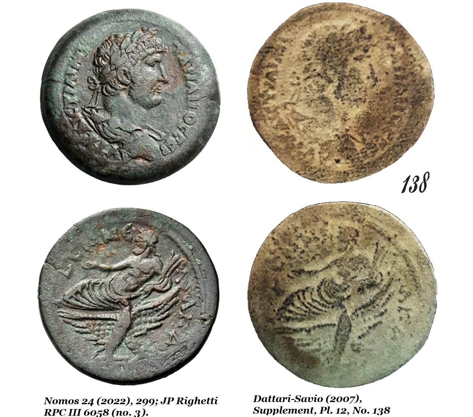 Hadrian Alexandria Drachm Righetti Dattari S12-138 Diptych.jpg
