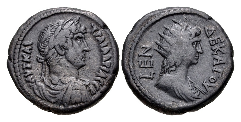 Hadrian - Alexandria Tetradrachm Helios ex Hermanubis 2385.jpg