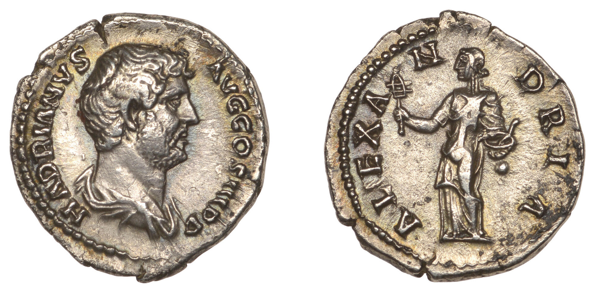 Hadrian - Alexandria w. Basket & snake (Travel Series) RIC II.3 1504, DNW 253 Lot 1408 jpg.jpg