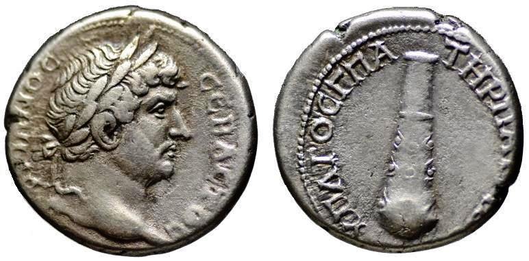 Hadrian didrachm - club reverse Caesarea  Cappadocia jpg version.jpg