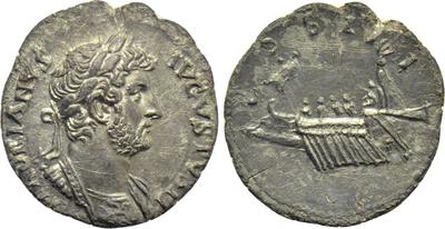 Hadrian galley denarius Num Naumann 9.6.17.jpg