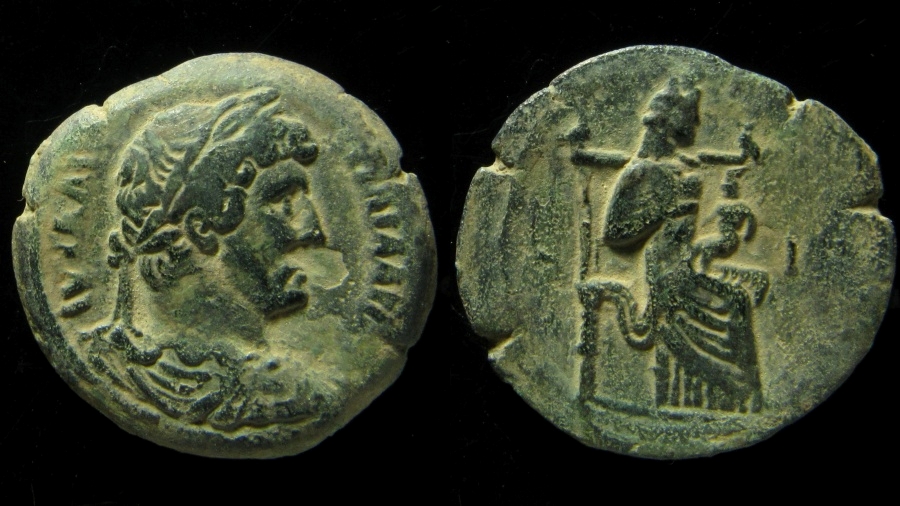 Hadrian Roman Alexandria Diobol, Isis & Harpokrates reverse.jpg