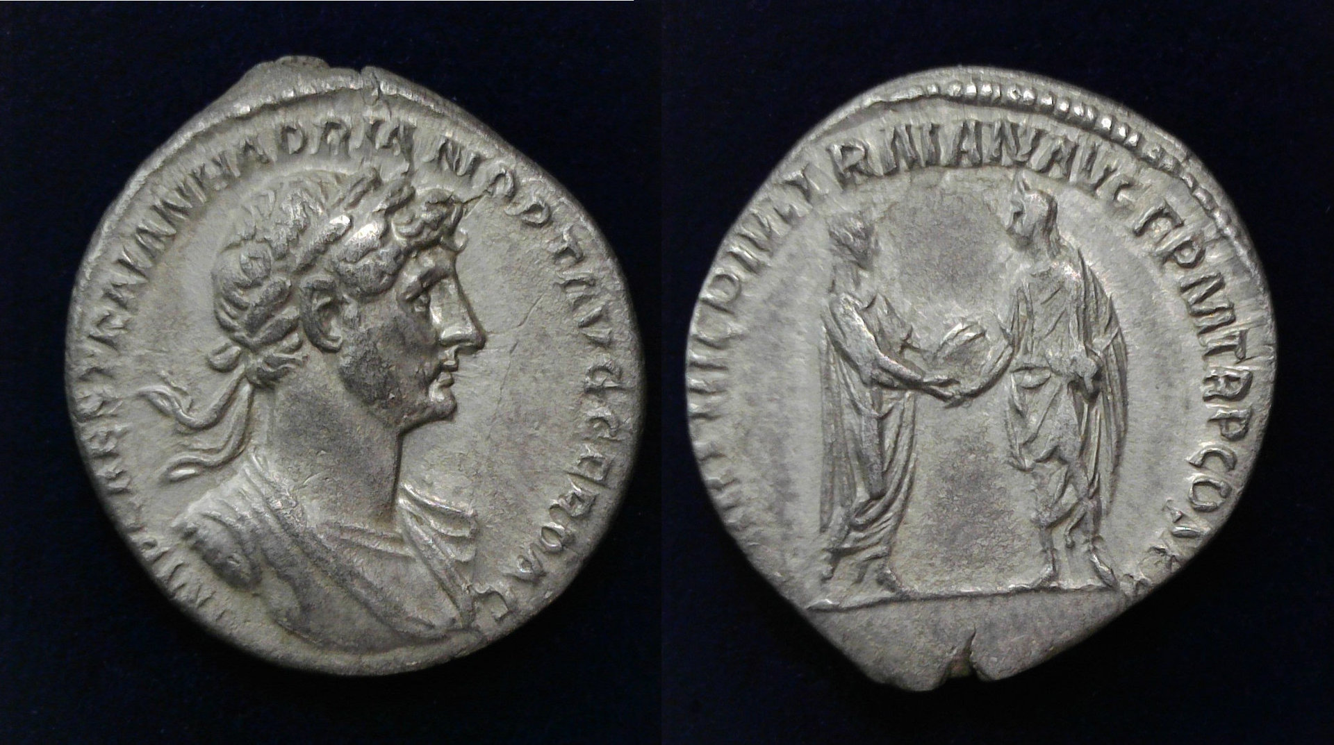 Hadrian son of Trajan denarius.jpg
