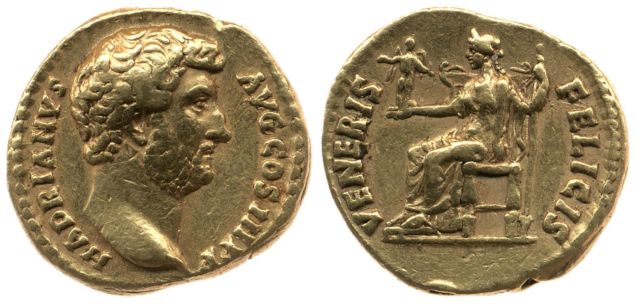 Hadrian VENERIS FELICIS aureus BMC.png