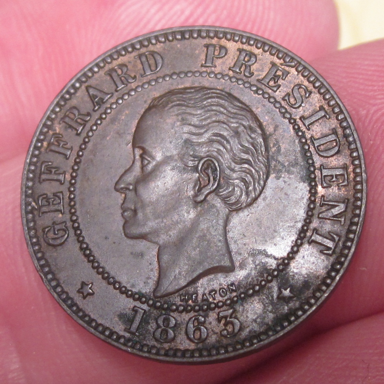 Haiti 1863 10 Centimes Obv.JPG