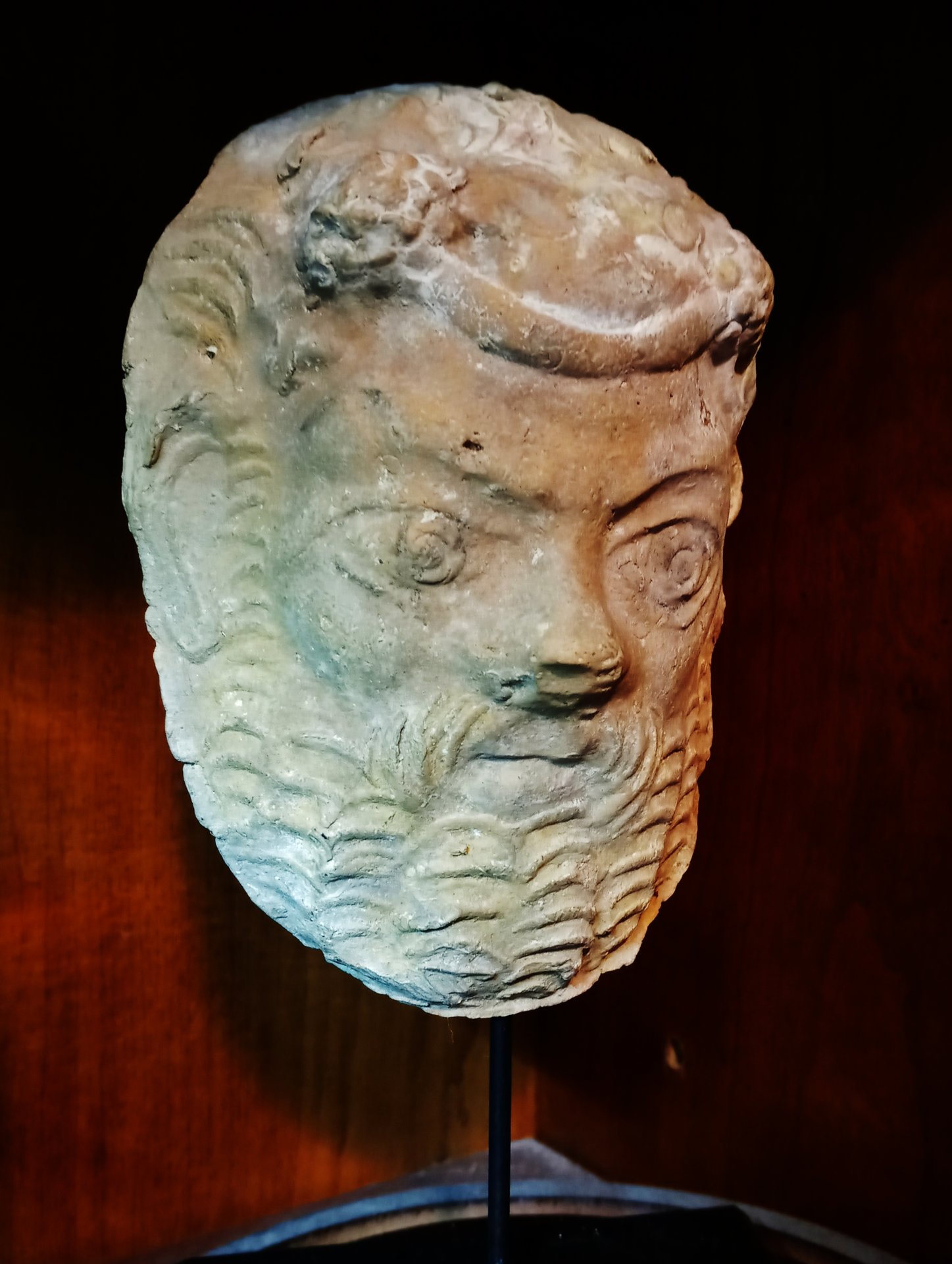 Hellenistic Pottery Mask of Silenos (Silenus), 3rd Century BCE.jpg