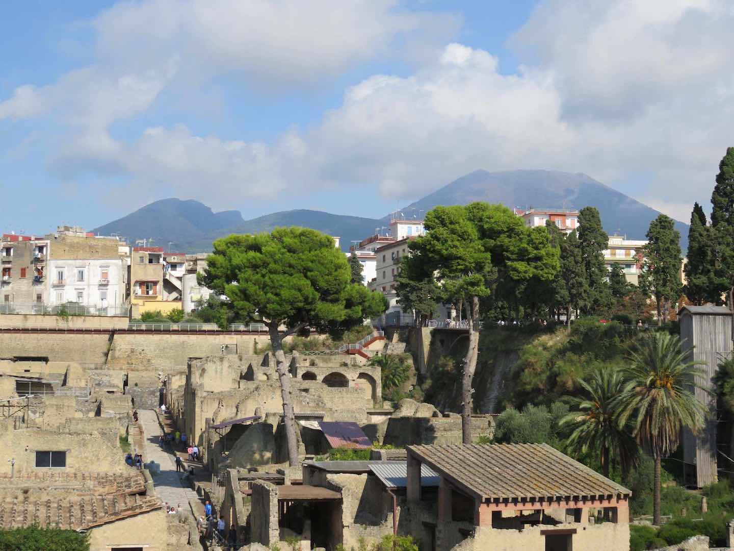 Herculaneum overview Vesuvius in background.jpg
