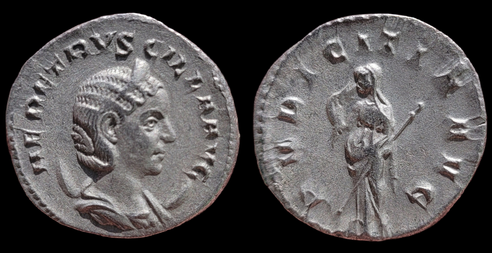 Herennia Etruscilla, AR Antoninianus, PVDICITIA AVG.png