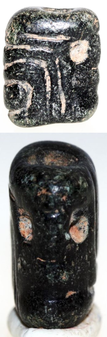 Hittite Steatite Head of a Man Amulet 2nd Millennium BCE 15 x 20 mm Intact front-Side.jpg