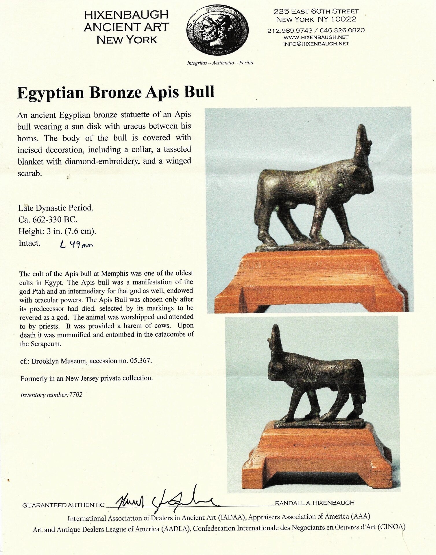 Hixenbaugh Apis Bull description.jpg