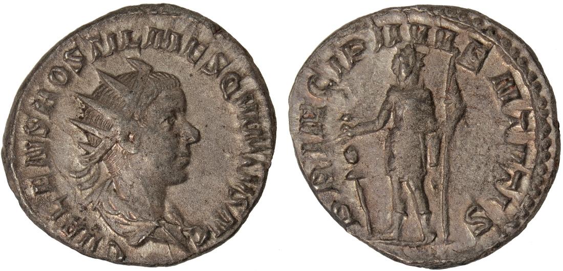 Hostilian PRINCIPI IVVENTVTIS antoninianus Baldwin's.jpg