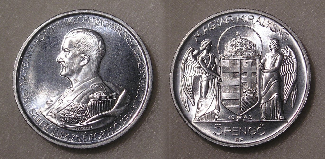 Hungary 1943 5 Pengos.jpg