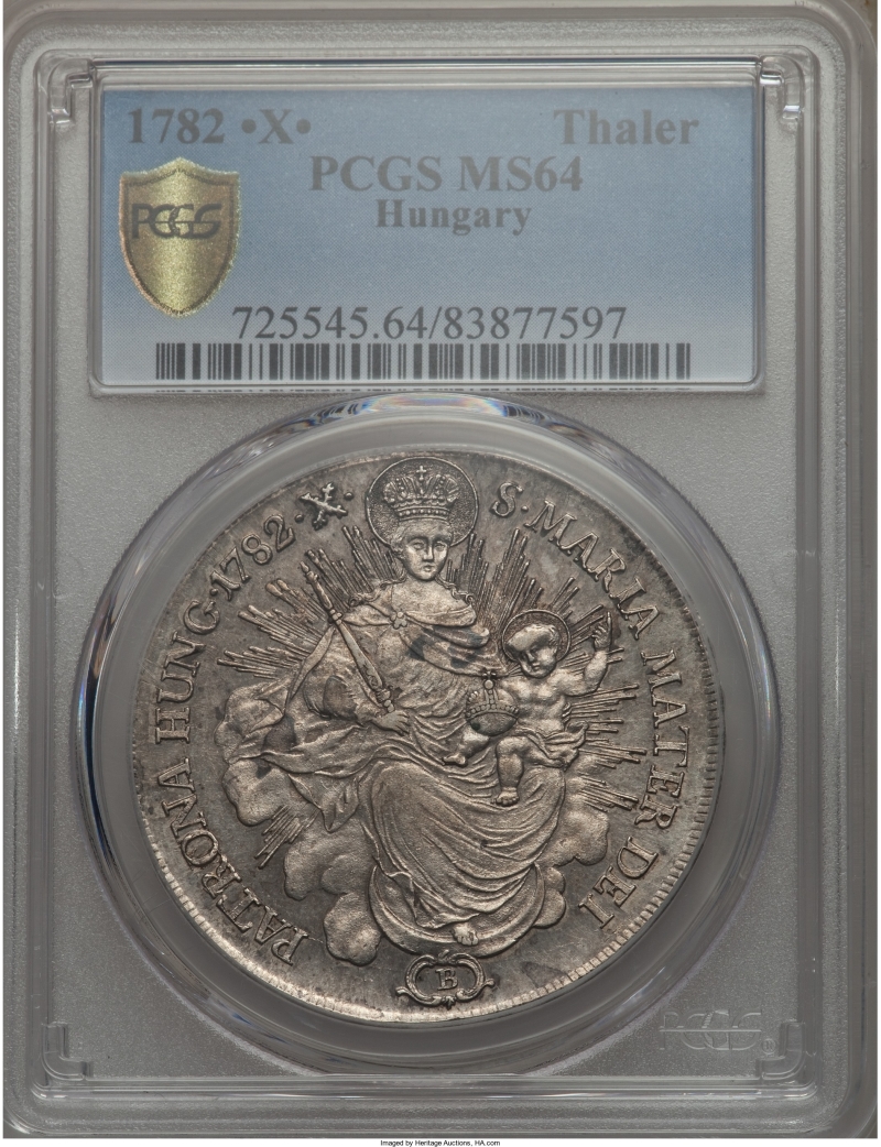 Hungary - Joseph II and Maria Theresa Taler 1782 MS65 PCGS_f.jpg