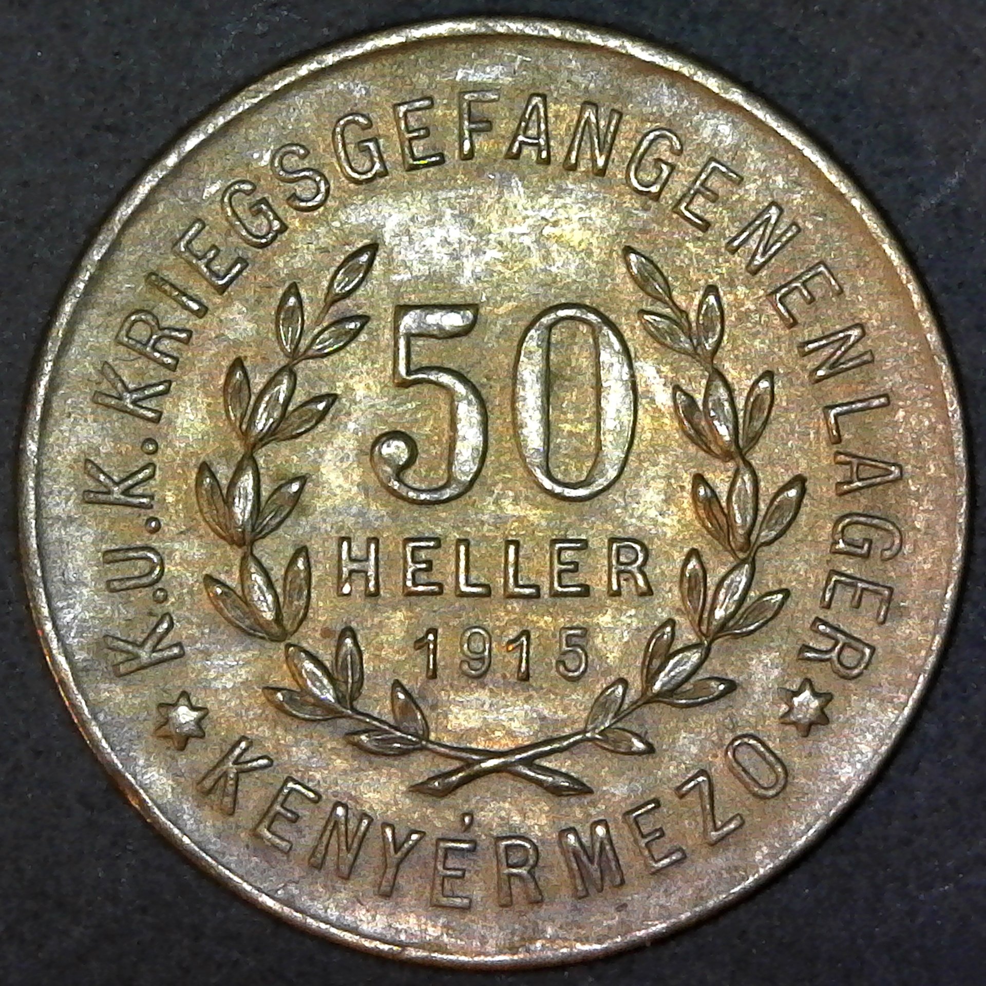 Hungary Kenyérmező 50 Filler 1915 rev.jpg