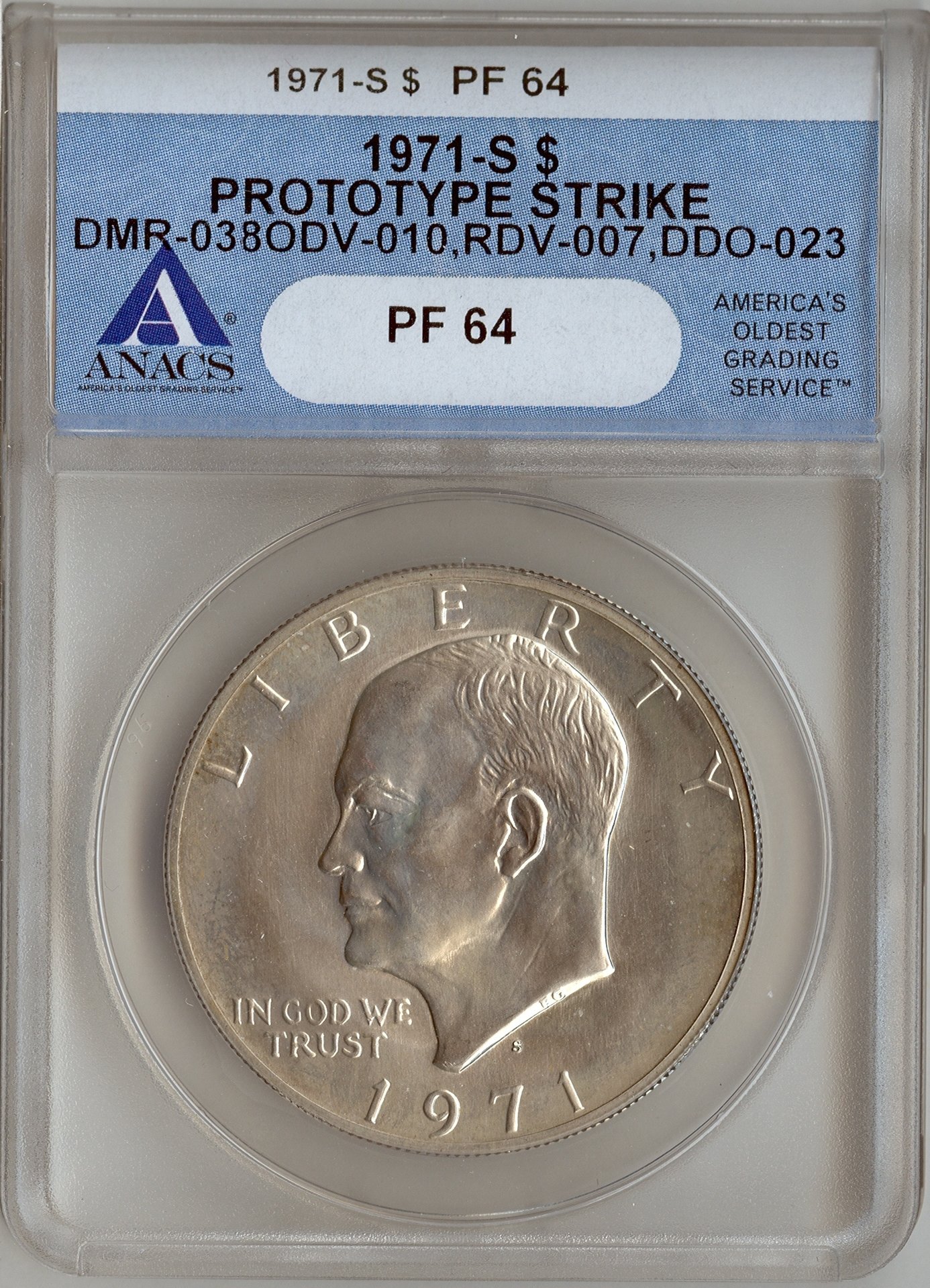 IKE 1971-S Prototype Strike 4111222 ANACS PF64 Slab Obv.jpg