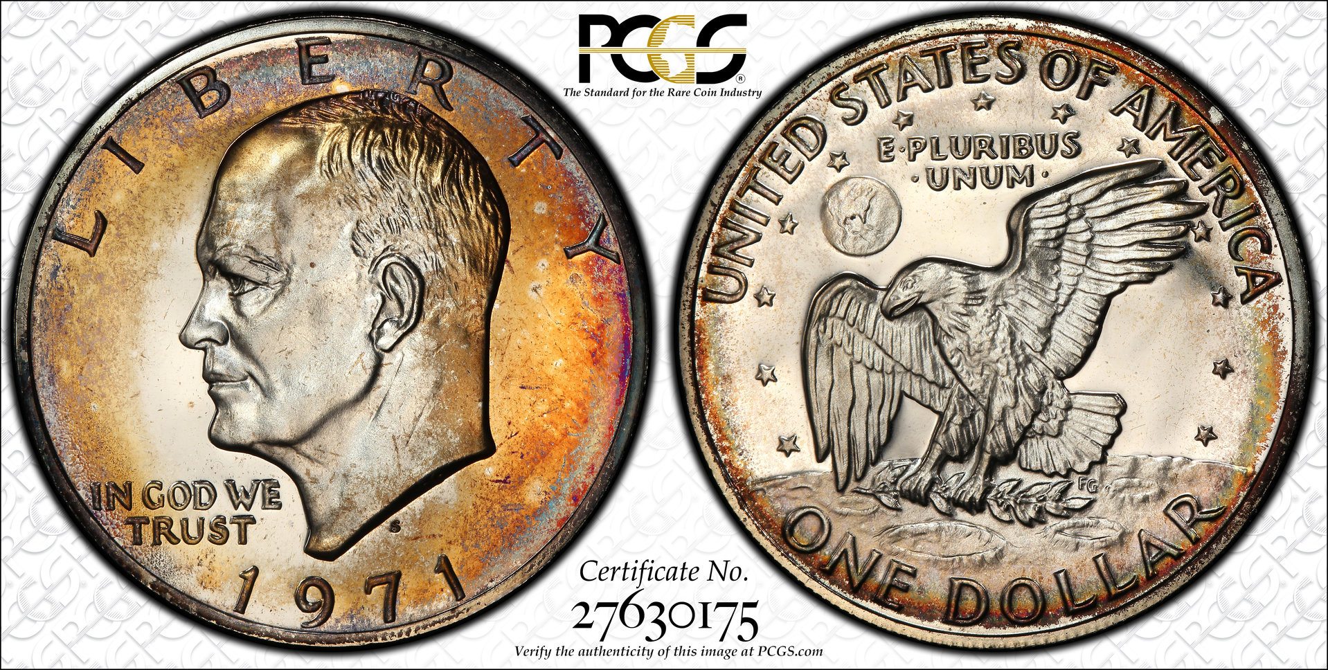 IKE 1971-S Toned 27630175 PCGS PR66DCAM TrueView Max Coin.jpg