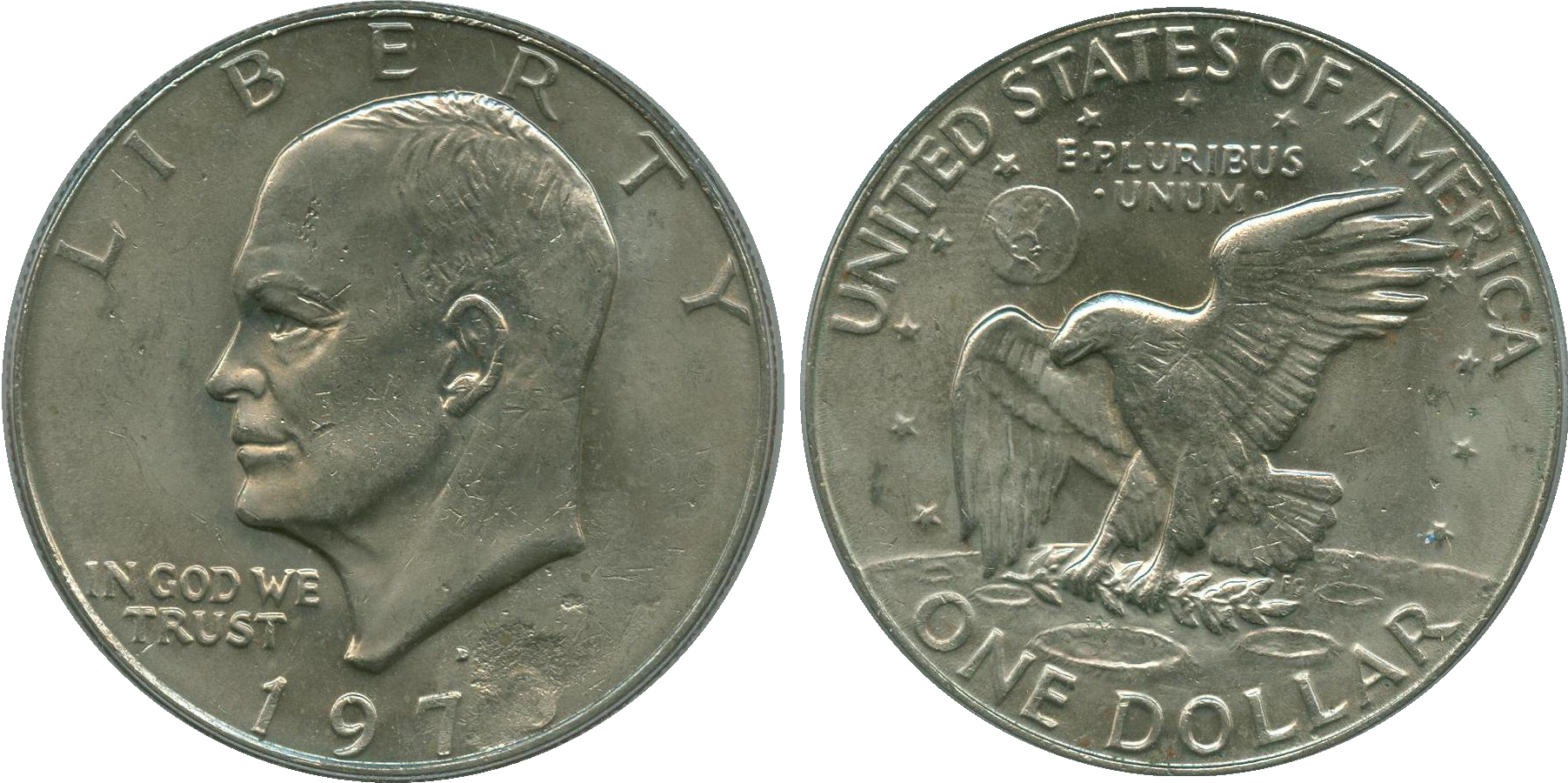 IKE 1973-D Struck Thru Obv 15210904 PCGS MS64 Coin.jpg