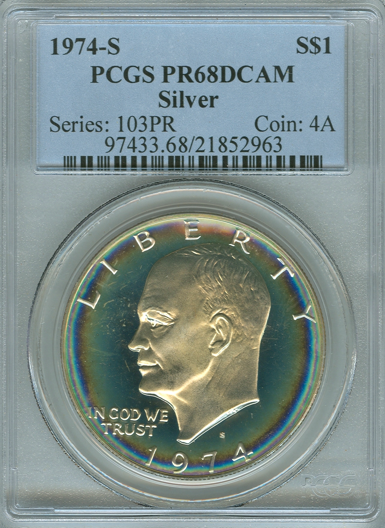 IKE 1974-S 21852963 PCGS PR68DCAM Slab Obv.jpg