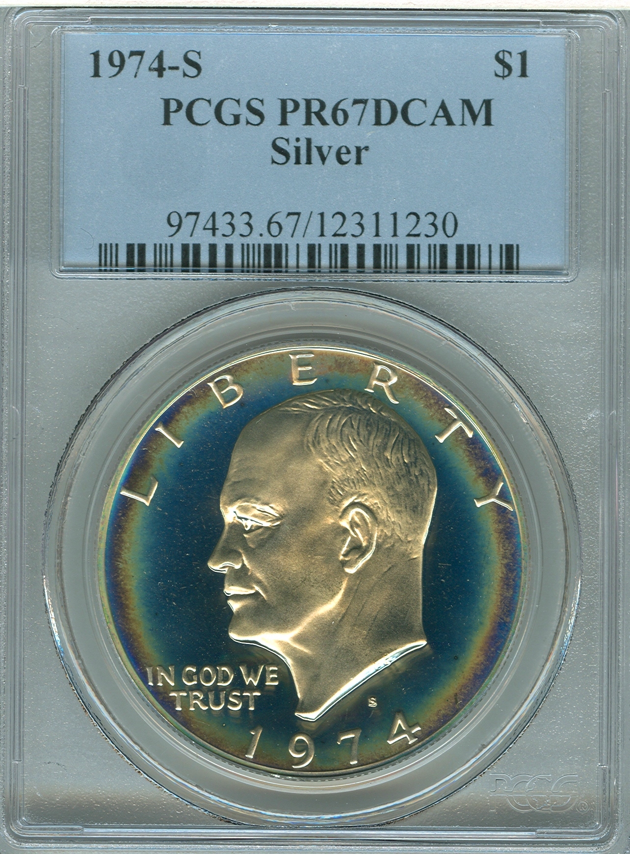 IKE 1974-S Silver 12311230 PCGS PR67DCAM Slab Obv.jpg