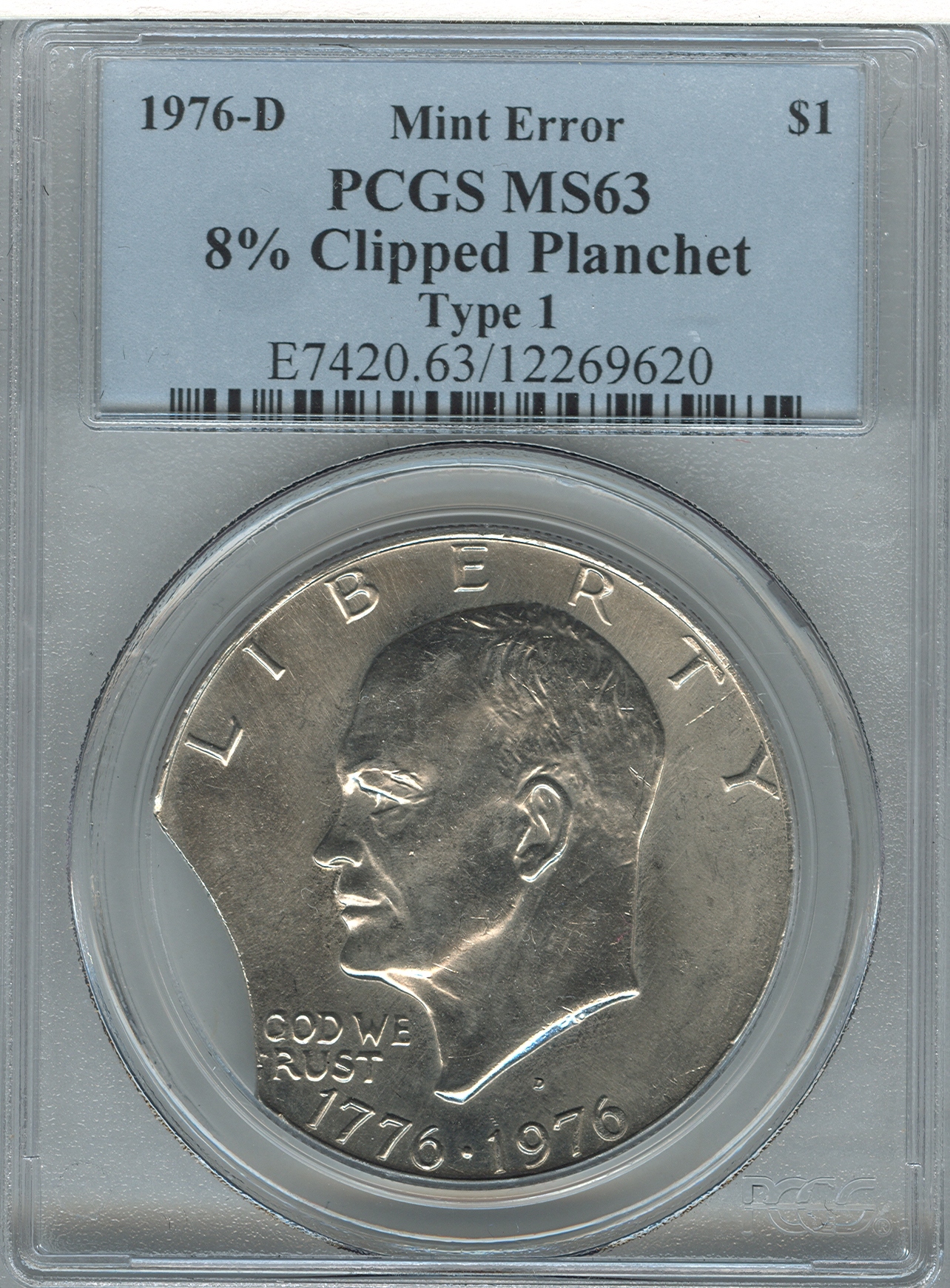 IKE 1976-D T1 8% Clip 12269620 PCGS MS63 Slab Obv.jpg