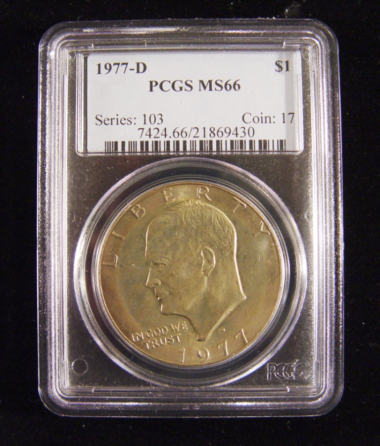 IKE 1977-D 21869430 PCGS MS66 Toned Slab Obv.JPG