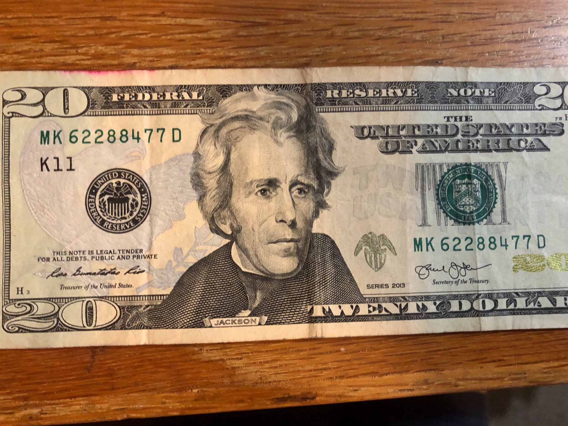 Новые 20 долларов сша