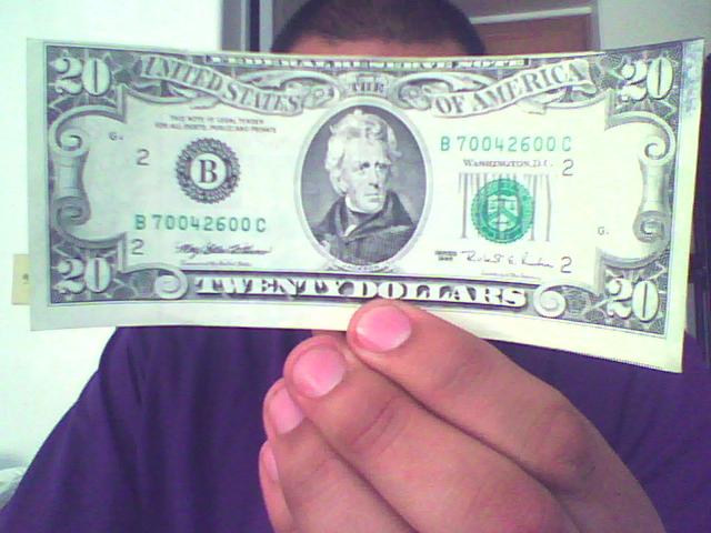 old twenty dollar bill actual size