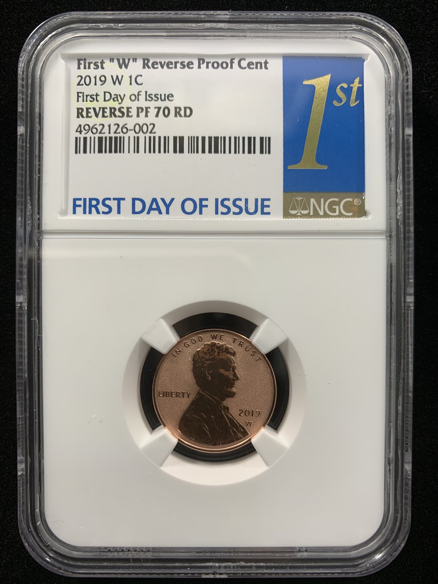 2019 W Lincoln Reverse proof Penny NGC 70RD