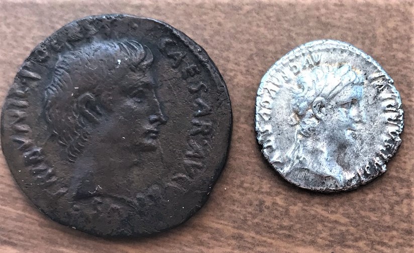 IMG_0744[2240]Augustus As, Tiberius Denarius.jpg