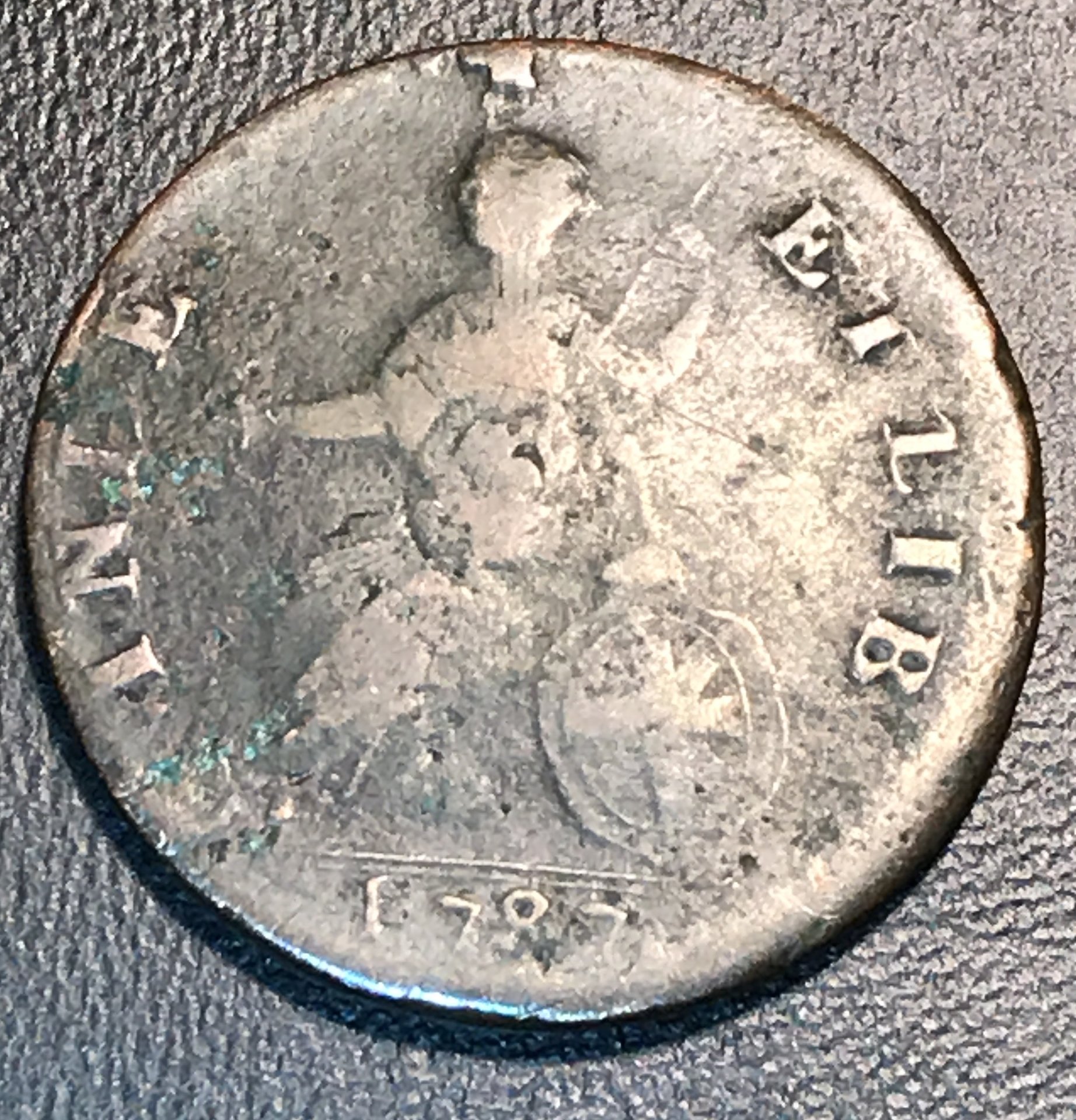 1787 VT cent w Obv die crack and Rev shows overstrike | Coin Talk