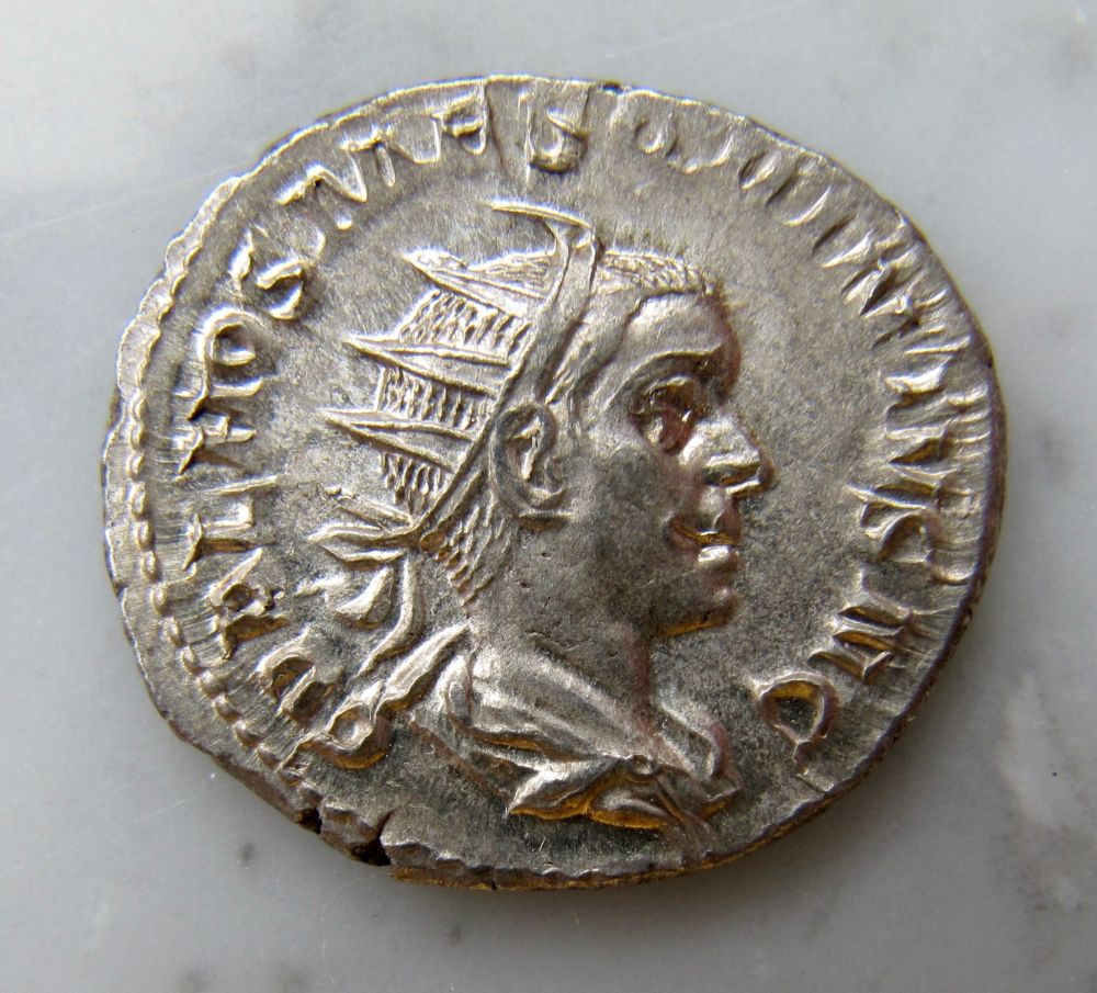 Hostilianus - Antoninian, Mars Propug. | Coin Talk