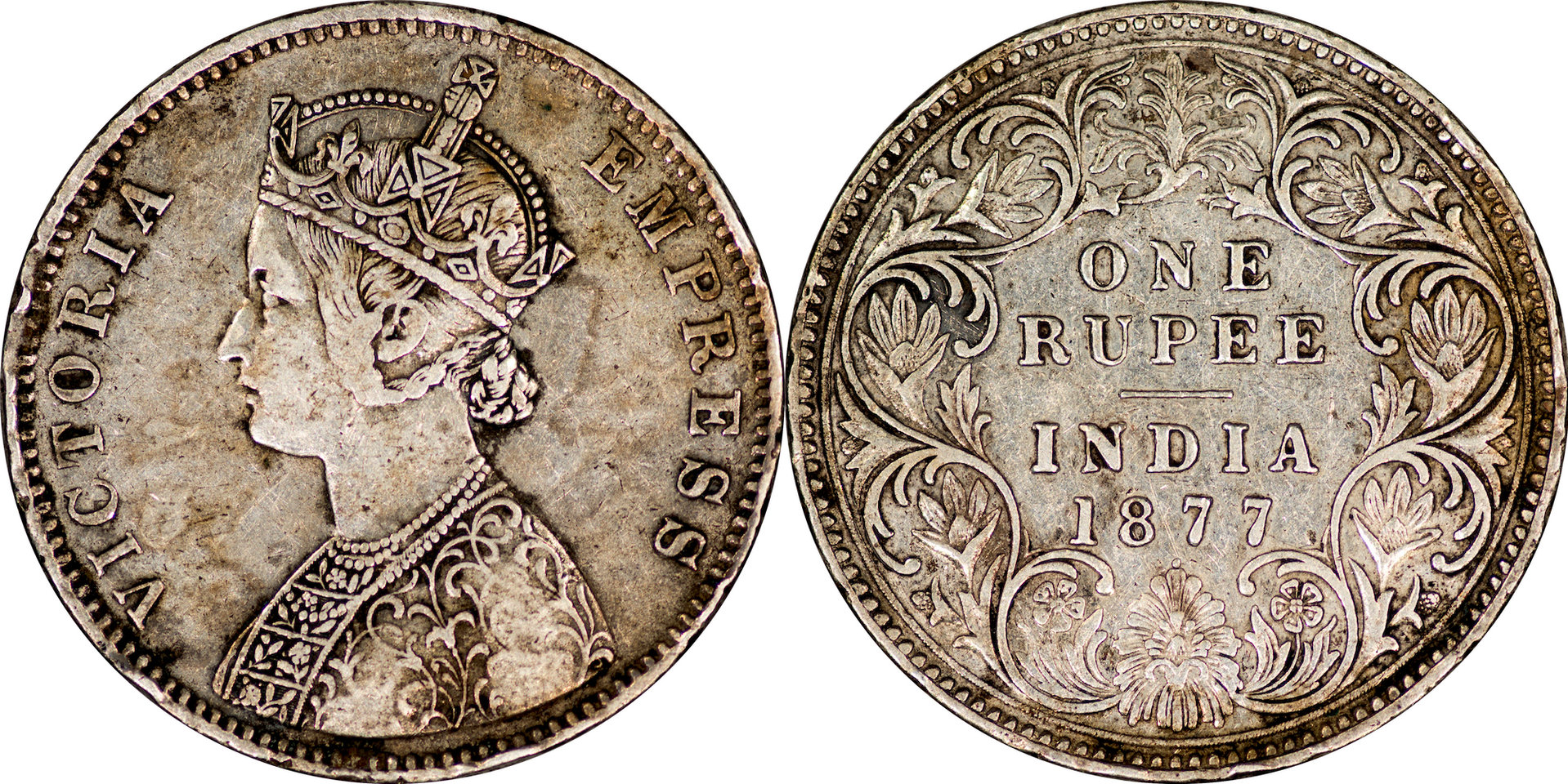 India - 1877 1 Rupee.jpg