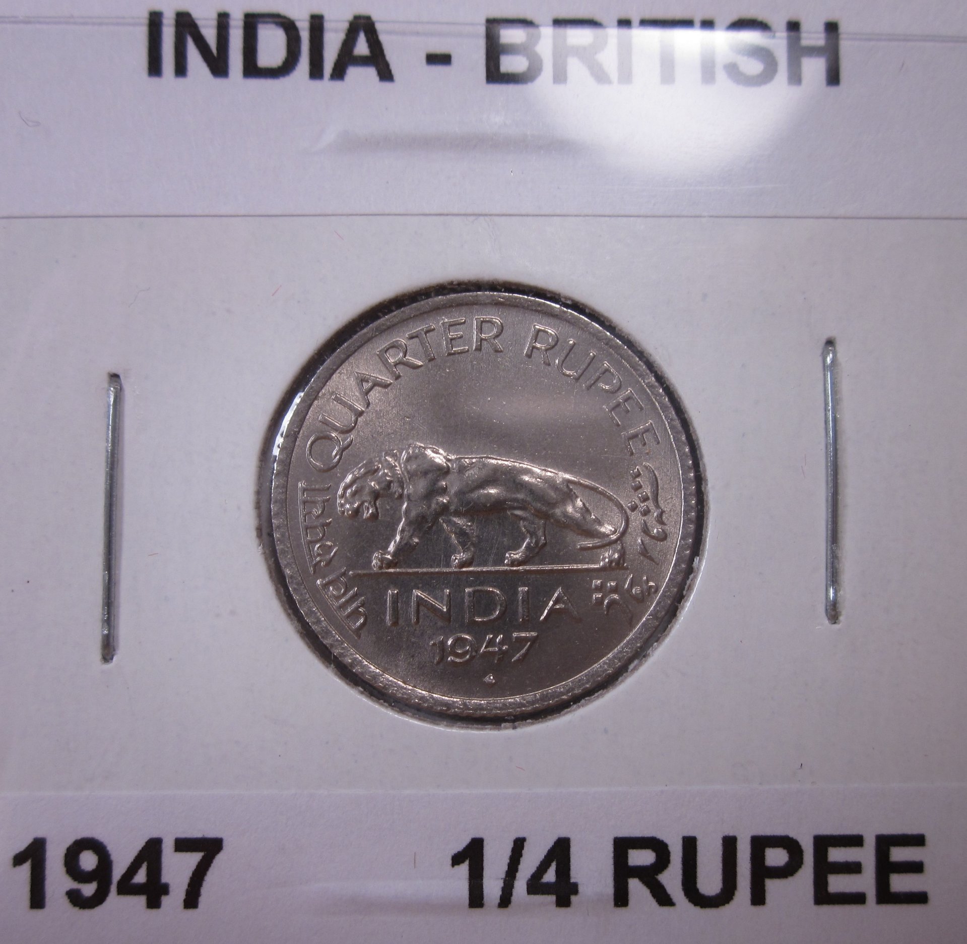 India 1947 Quarter Rupee.jpg