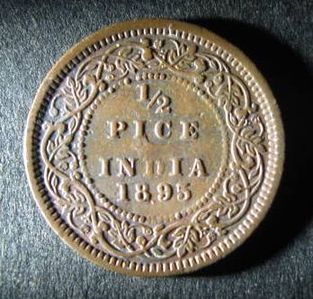 India half Pice 1895 Obverse.JPG