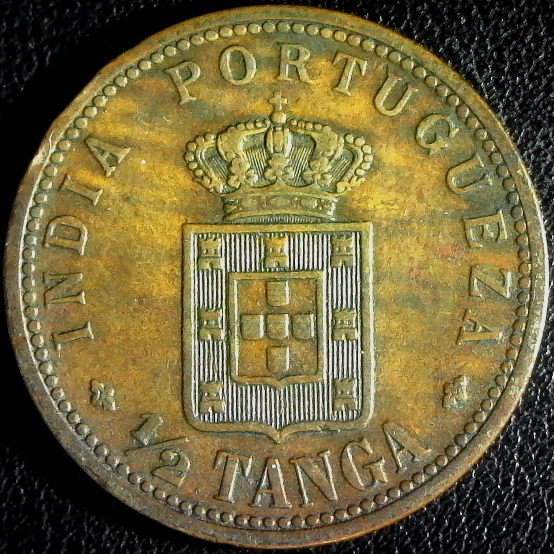 INDIA, PORTUGUESE - 1903 - HALF TANGA - CARLOS I - LISBOA MINT- BRONZE KM#16 obv.jpg