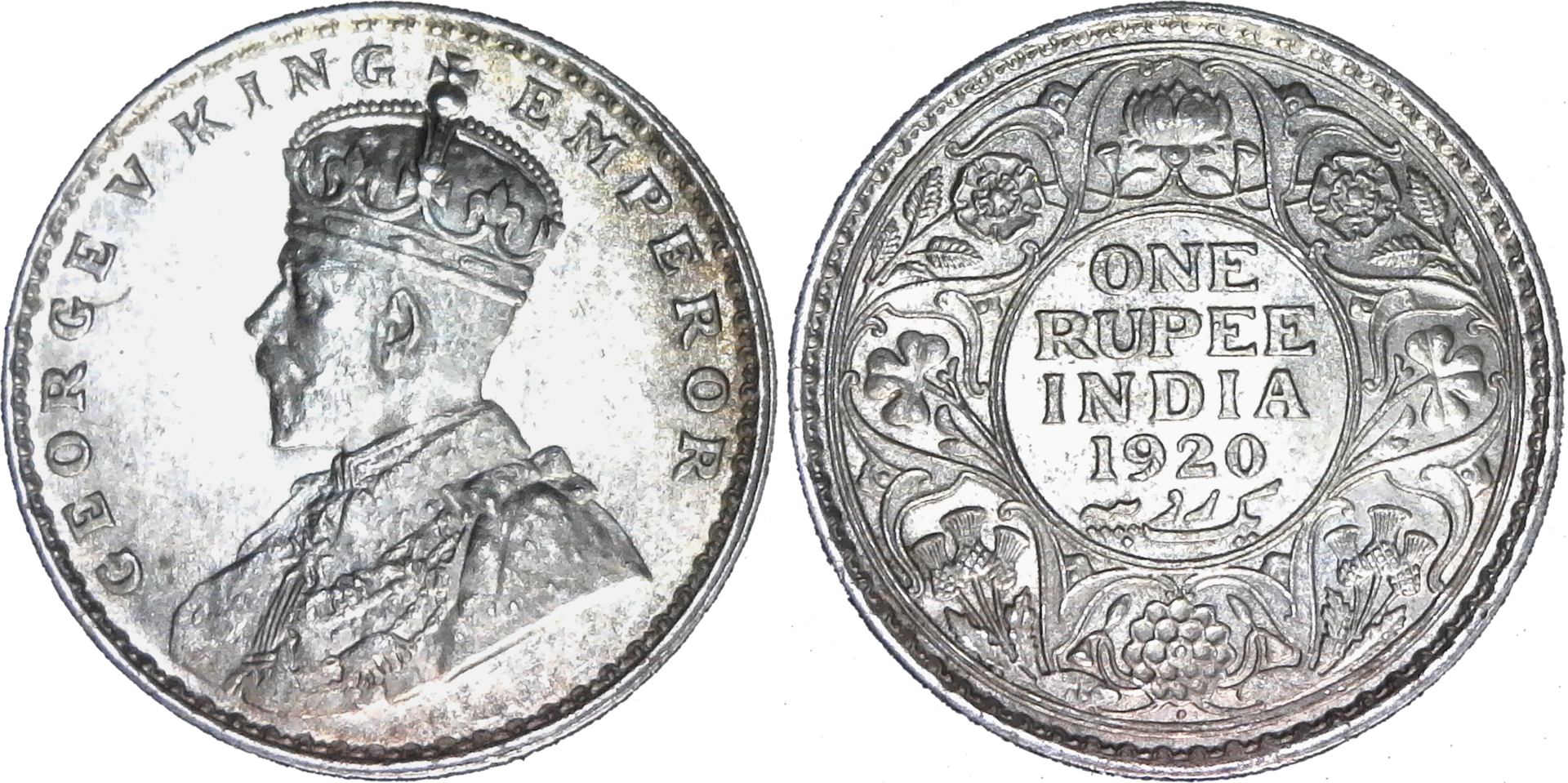 India Rupee 1920 Bombay KM524 obv-side-cutout.png