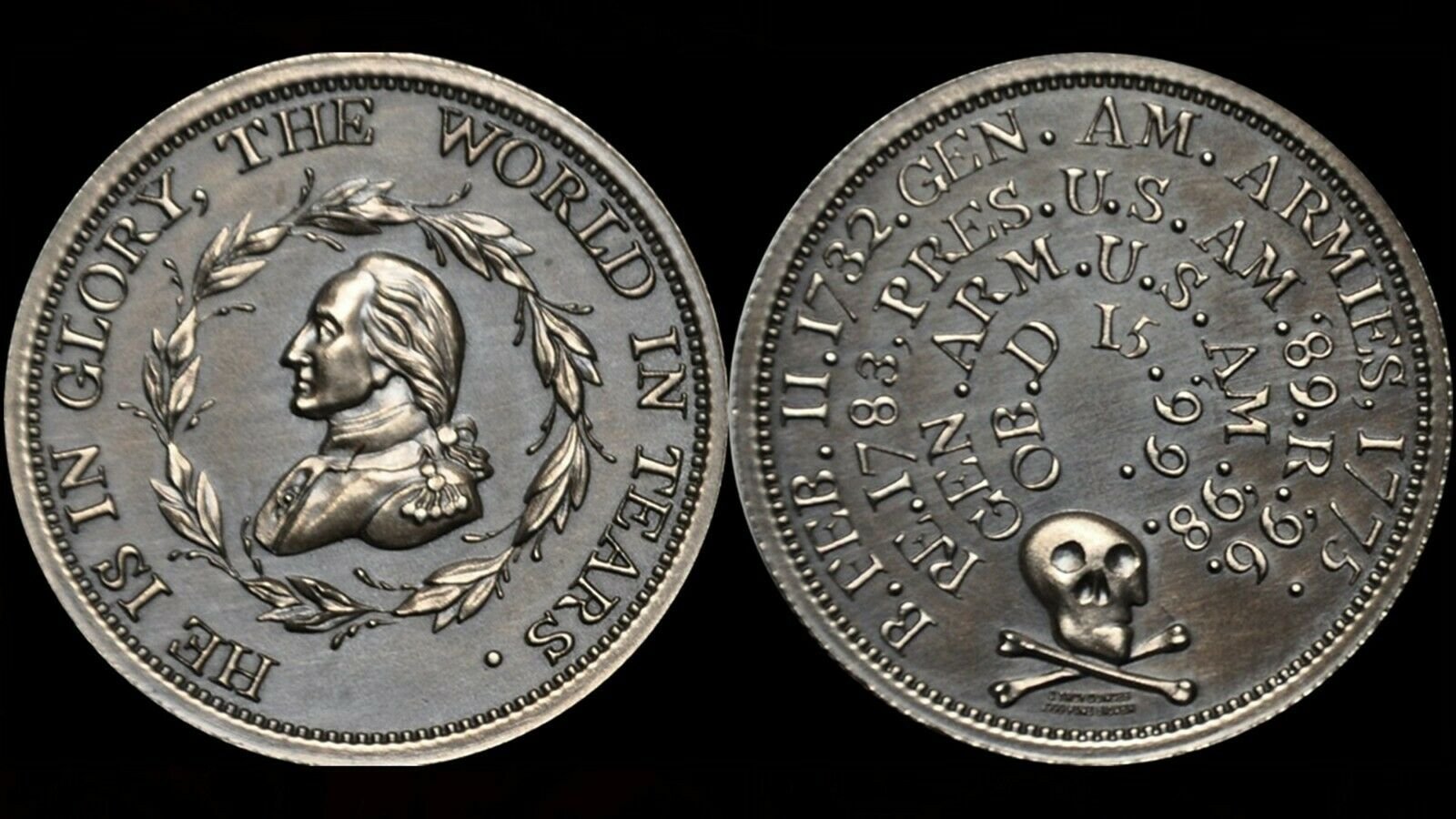 Intaglio Mint George Washington Funeral Medal 2 oz Silver Antiqued Round...jpg