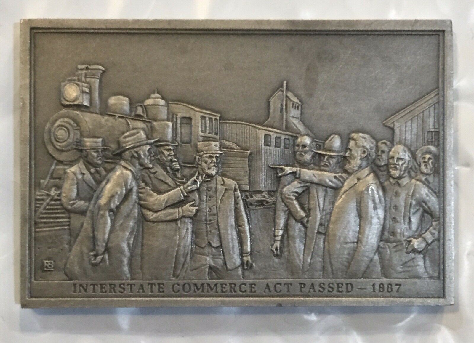 Interstate Commerce Act Train Locomotive Railroad Medal Ingot 1.jpg