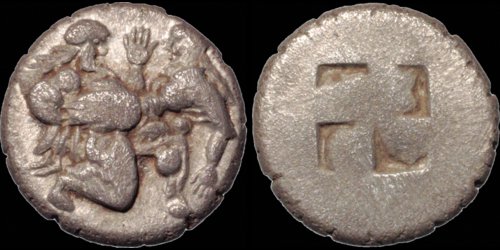 Islands off Thrace. Thasos 550-463 BC Satyr.jpg