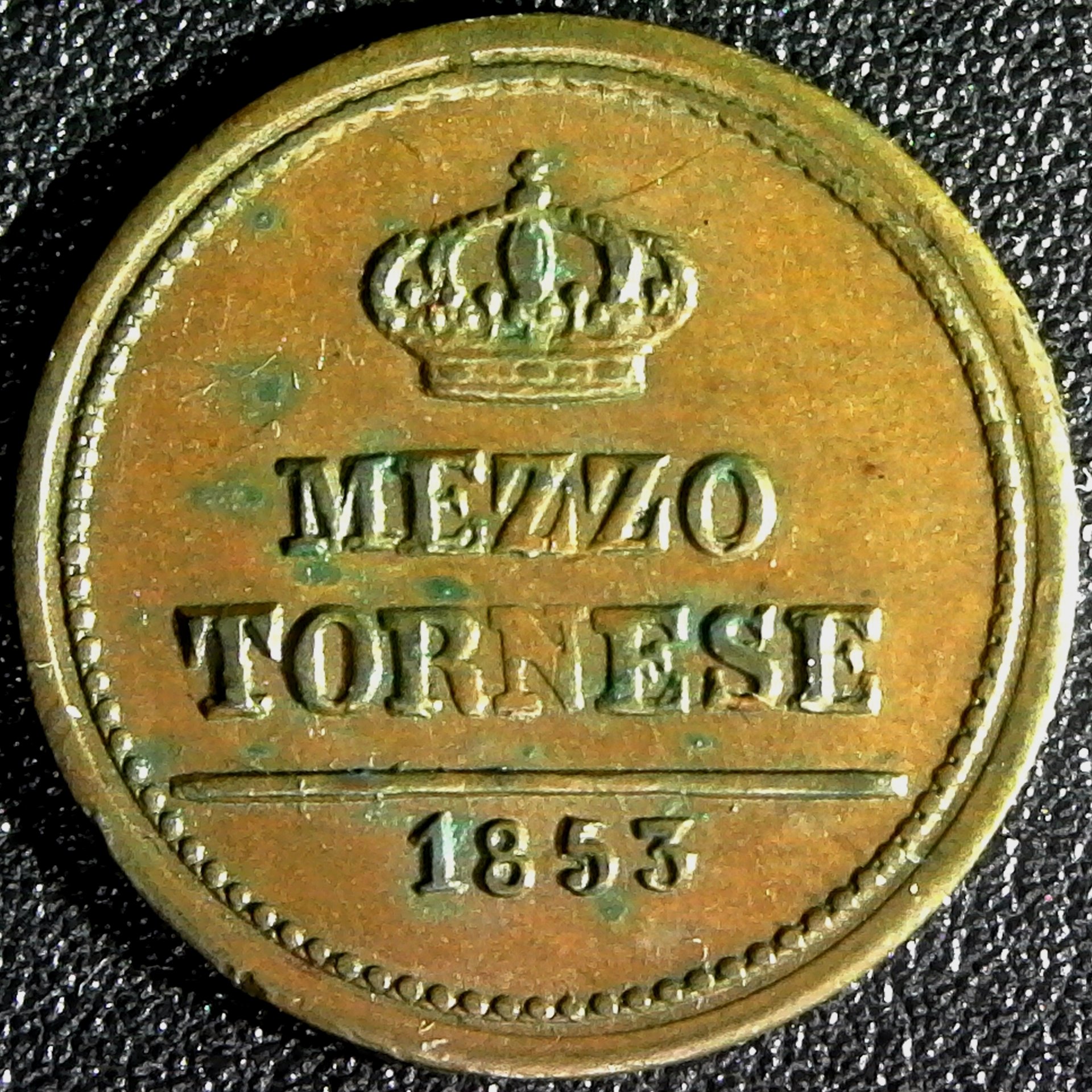 Italian States NAPLES Half Tornese 1853 rev.jpg