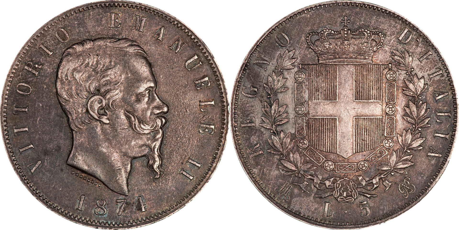 Italy - 1874 M BN 5 Lire.jpg