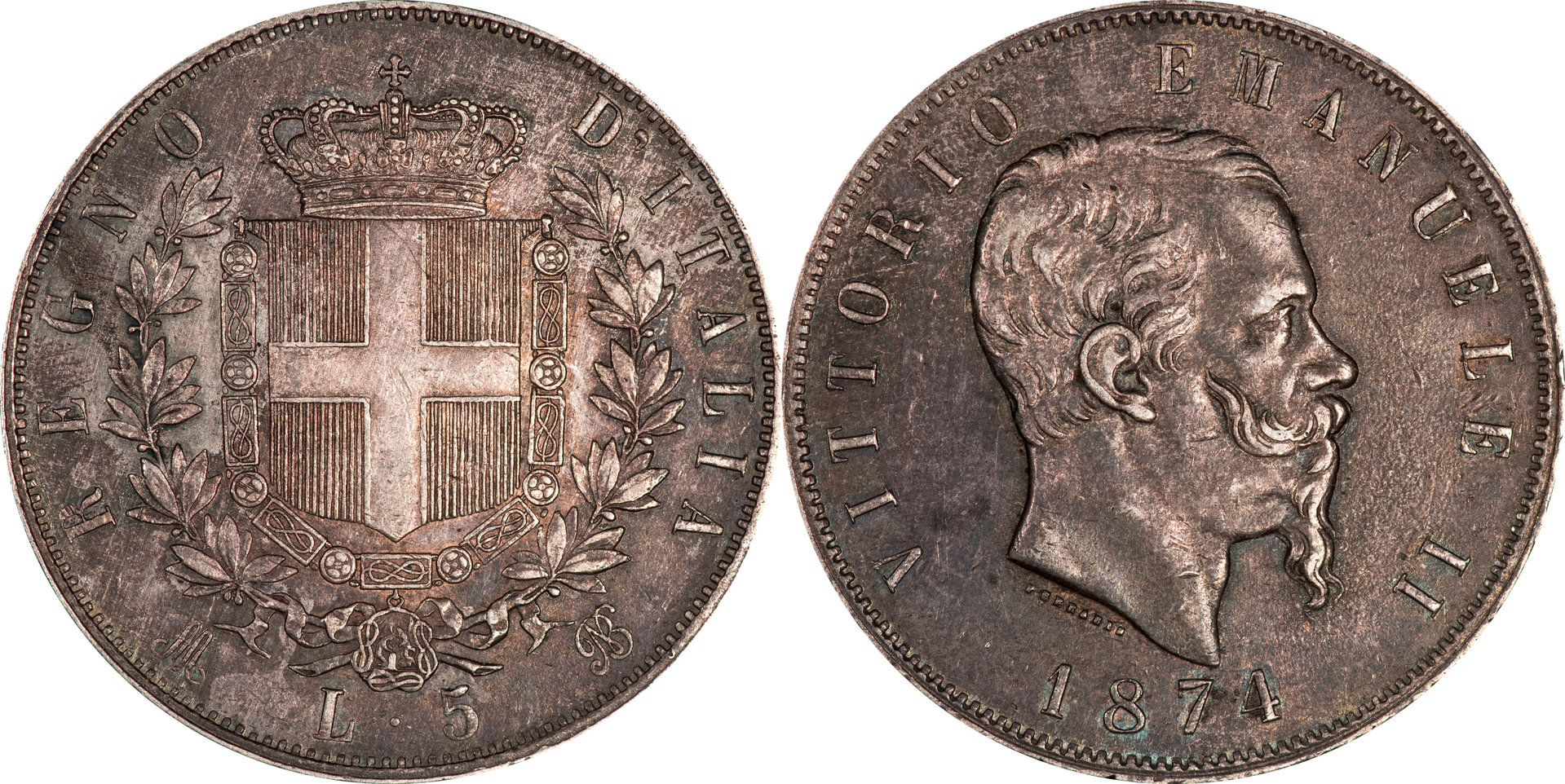 Italy - 1874 M BN 5 Lire.jpg