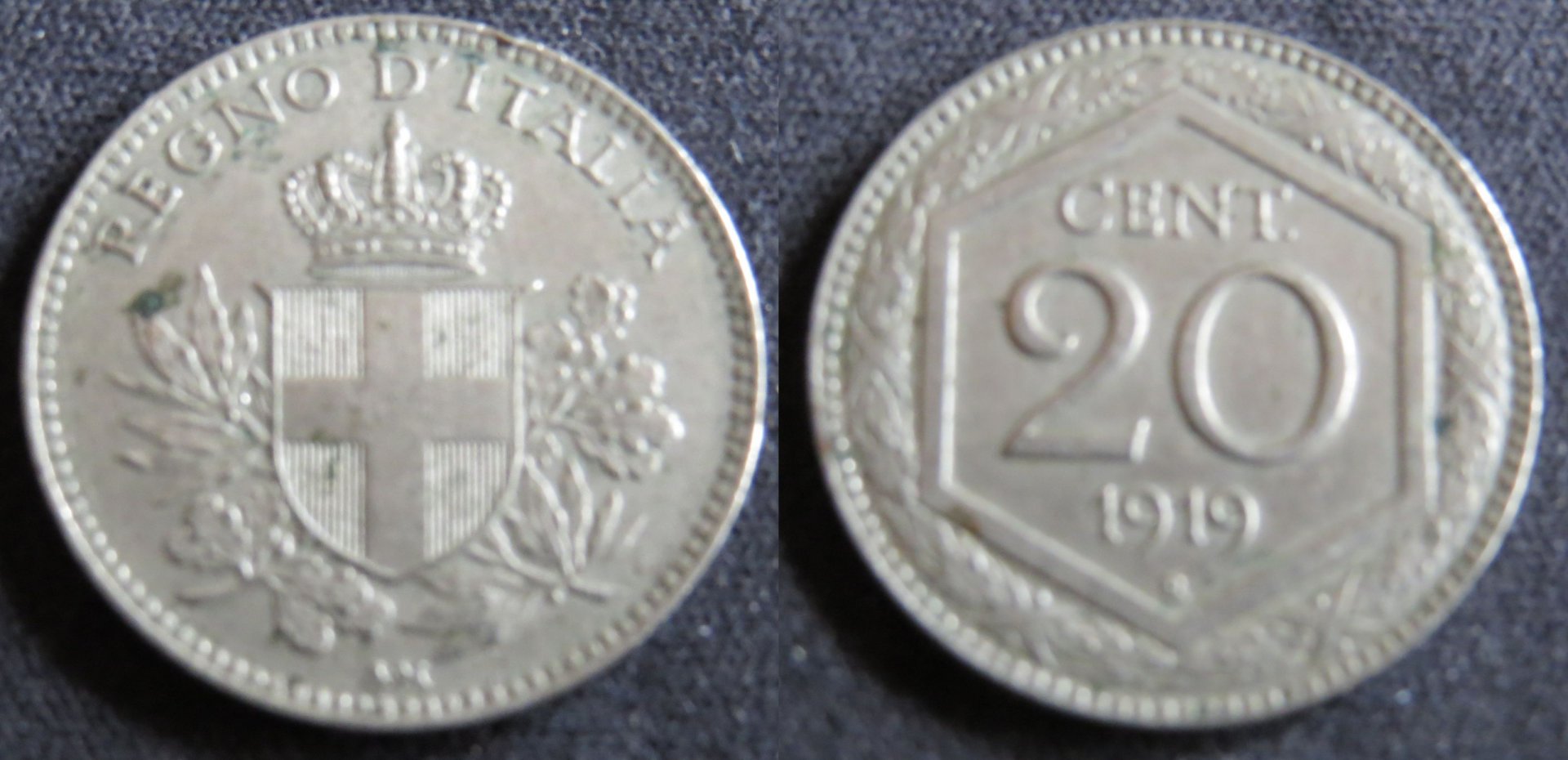Italy 1919 20 Centesimi.jpg