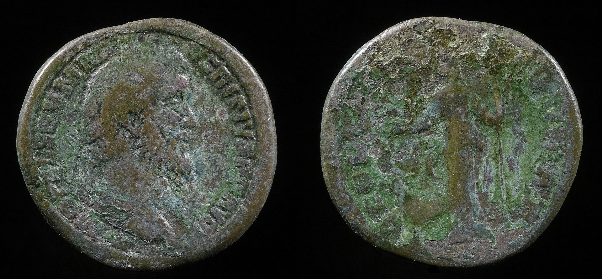 IV-II Macrinus made from Antoninus Pius sestertius.jpg