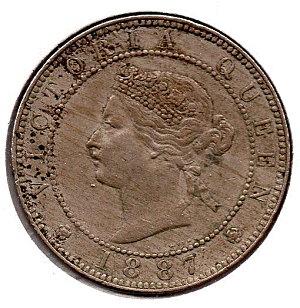 Jamaica - 1 Penny - 1887 - Rotate.gif