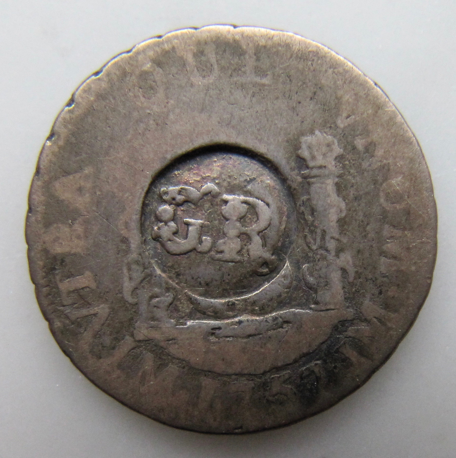 Jamaica 1 Real Counterstamp OBV N - 1.jpg