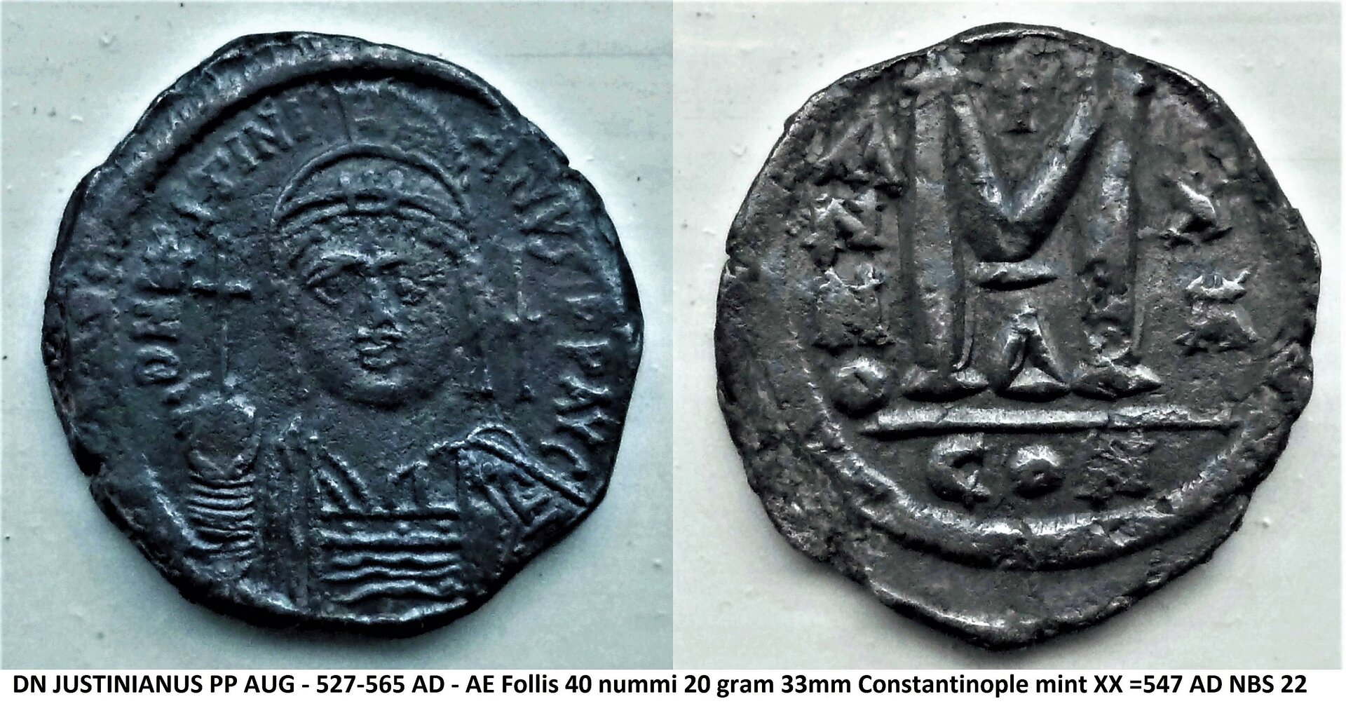 JC  Byzantium Justinian I 527-565 (6).jpg