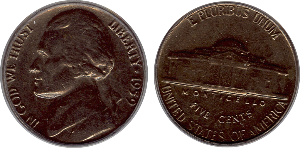 Jefferson 1959 Black Beauty Sintered Planchet 13207984 PCGS MS64 Coin.jpg
